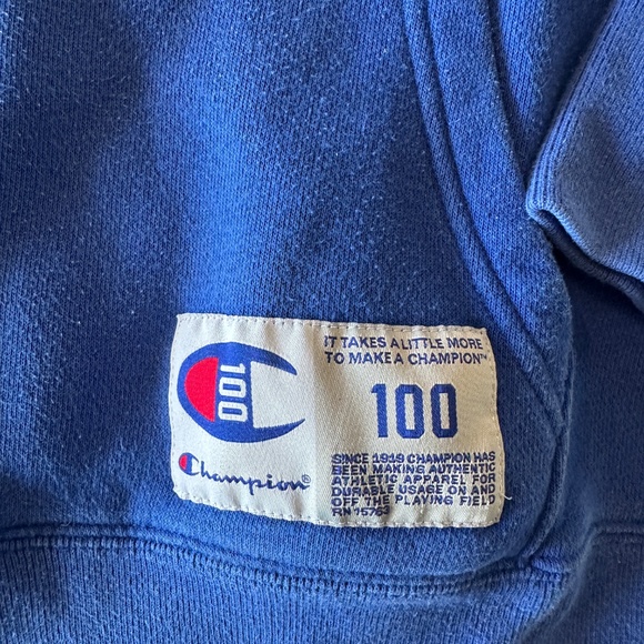 Champion Pullover Hoodie – L (Blue with Red/White Graphic) - Picture 4 of 6